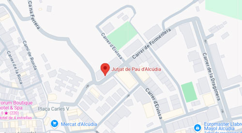 plano Registro Civil Juzgado de Paz de Alcúdia